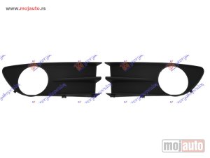NOVI: delovi  RESETKA PREDNJEG BRANIKA (SA MAGLENKOM) -05 (SET) Renault laguna 00-07 -dostupno