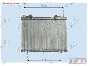 Glavna slika - HLADNJAK MOTORA 1.4/2.0 (+AC) (37.5x56.3) SA VENTILOM Fiat brava 95-03 -dostupno - MojAuto