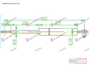 NOVI: delovi  AMORTIZER GEPEK VRATA (240N) Fiat panda 82-86 -dostupno