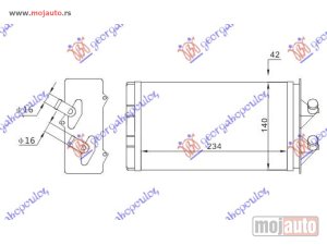 NOVI: delovi  GREJAC KABINE (234x140) Fiat cinquecento 93-98 -dostupno