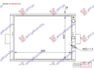 Glavna slika - HLADNJAK MOTORA 2.5 D-Tdi (-AC) (63.8x45x36) (VALEO TIP) Iveco daily 90-00 -dostupno - MojAuto