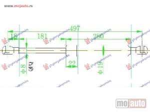 Glavna slika - AMORTIZER GEPEK VRATA (L/B) (495L-510N) Toyota corolla (e 11) h/b-l/b 97-99 -dostupno - MojAuto