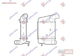 NOVI: delovi  HLADNJAK INTERKULERA 1.2 TCE BENZIN - 1.5 DCi DIZEL (183x189x64) BRZA SPOJNICA - SRAF Renault twingo 07-12 -dostupno