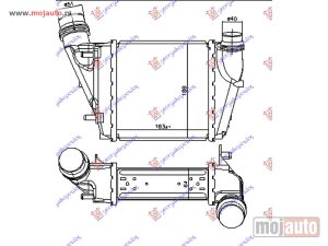 NOVI: delovi  HLADNJAK INTERKULERA 1.5 DCi DIZEL (188x183x64) DUPLA BRZA SPOJNICA Renault twingo 07-12 -dostupno