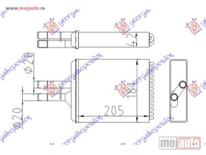 NOVI: delovi  GREJAC KABINE (203x175) Opel vectra b 96-98 -dostupno