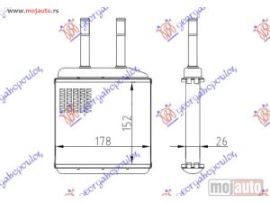 NOVI: delovi  GREJAC KABINE (152x178) Daewoo matiz 00-05 -dostupno