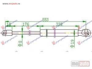 NOVI: delovi  AMORTIZER GEPEK VRATA 5 VRATA (553L-715N) Ford mondeo 07-11 -dostupno