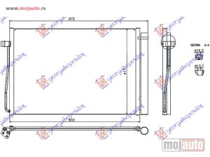 NOVI: delovi  HLADNJAK KLIME BENZIN (587x420x16) Bmw series 7 (e65/66) 02-08 -dostupno