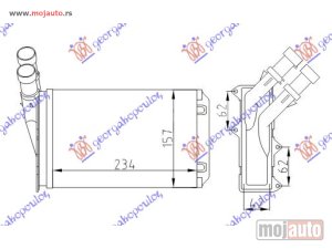NOVI: delovi  GREJAC KABINE (234x157) (TIP BEHR) Peugeot 306 96-99 -dostupno