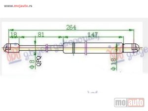NOVI: delovi  AMORTIZER GEPEK VRATA (264L-460N) Alfa romeo 156 03-05 -dostupno