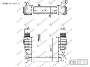 NOVI: delovi  HLADNJAK INTERKULERA 1.5 DIZEL (210x205x64) Nissan note 06-13 -dostupno