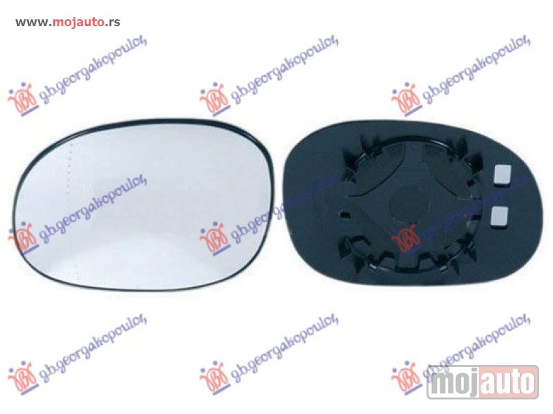 Glavna slika -  STAKLO RETROVIZORA (ASFERICNO) Levo Peugeot 206 98-09 -dostupno - MojAuto