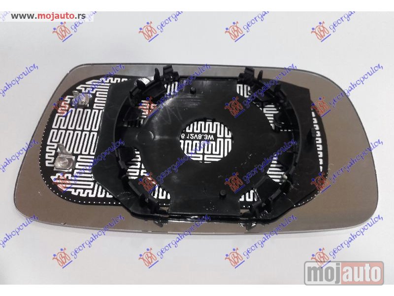 Glavna slika -  STAKLO RETROVIZORA SA GREJACEM -2003 (FRANCUSKA) (KONVEKSNO) Levo Toyota yaris 99-05 -dostupno - MojAuto
