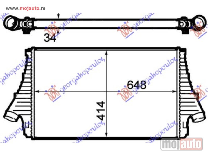 Glavna slika -  HLADNJAK INTERKULERA 1.9 CDTI (647x415x34) Opel signum 03-06 -dostupno - MojAuto