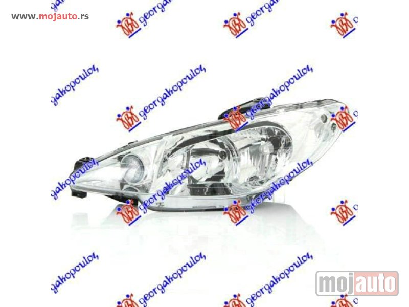 Glavna slika -  FAR ELEKTRICNI DUPLO SOCIVO (H1/H7) 2006- (TYC) Levo Peugeot 206 98-09 -dostupno - MojAuto
