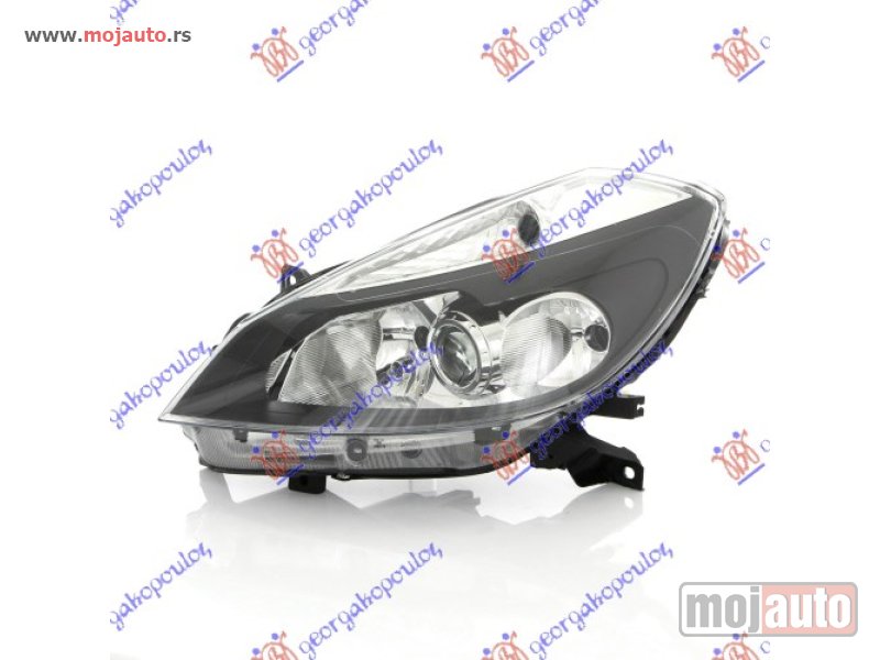 Glavna slika -  FAR ELEKTRICNI CRNI SA MAGLENKOM (SA REGULATOROM) (H1/H7/H7) (DEPO) Levo Renault clio 06-09 -dostupno - MojAuto
