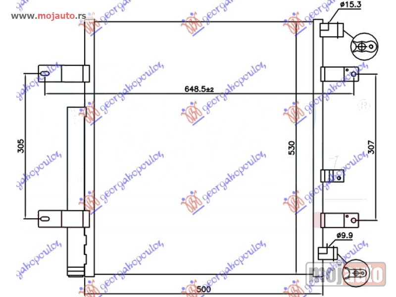 Glavna slika -  HLADNJAK KLIME DIZEL (460x534) Mercedes atego 97- -dostupno - MojAuto