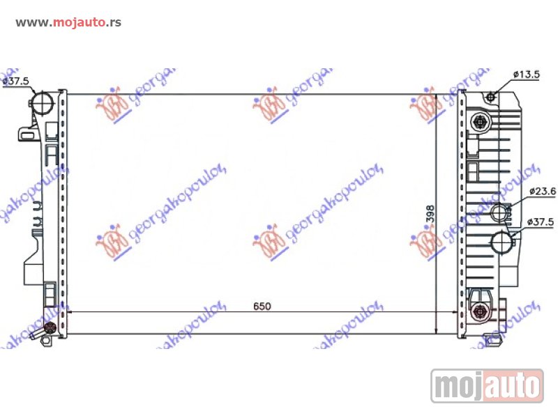Glavna slika -  HLADNJAK MOTORA BENZIN-DIZEL (AUTO) (65x39.8) Mercedes vito (w639) & viano 04-10 -dostupno - MojAuto