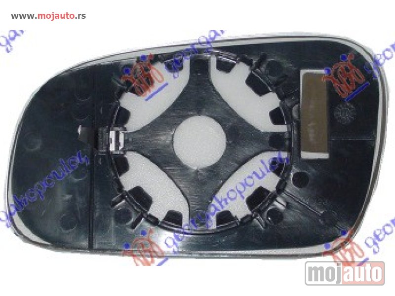 Glavna slika -  STAKLO RETROVIZORA SA GREJACEM (SAMO ZA ZAMENSKI RETROVIZOR KRACI OD ORIGINALA) (KONVEKSNO) Desno Vw fox 05-11 -dostupno - MojAuto