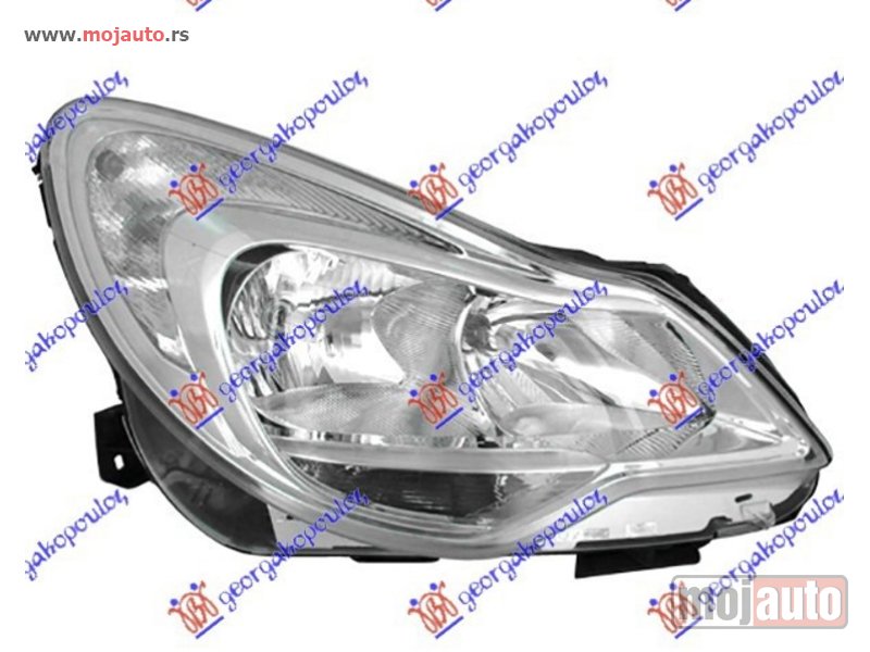 Glavna slika -  FAR ELEKTRICNI 2011- (TYC) Desno Opel corsa d 06-15 -dostupno - MojAuto