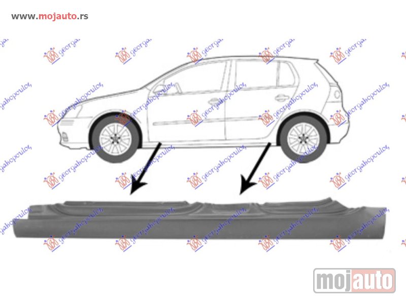 Glavna slika -  SAJTNA 5 VRATA Levo Vw golf v 04-08 -dostupno - MojAuto