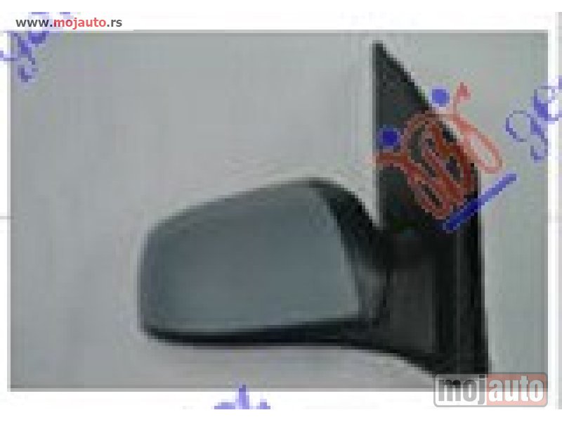 Glavna slika -  RETROVIZOR ELEKTRICNI SA GREJACEM PM (ELEKTRO-SKLOPIV) 06- (KONVEKSNO STAKLO) Desno Ford fiesta 02-08 -dostupno - MojAuto