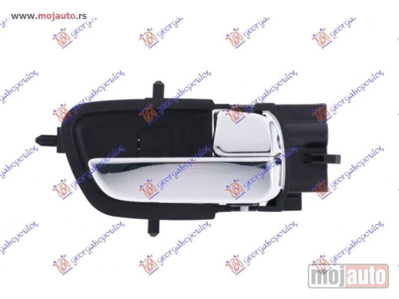 Glavna slika -  KVAKA PREDNJIH/ZADNJIH VRATA UNUTRASNJA HROM/CRNA Desno Hyundai i20 08-12 -dostupno - MojAuto