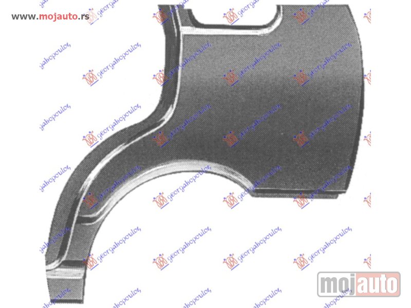 Glavna slika -  ZADNJI BLATOBRAN 5 VRATA Levo Fiat uno 83-89 -dostupno - MojAuto