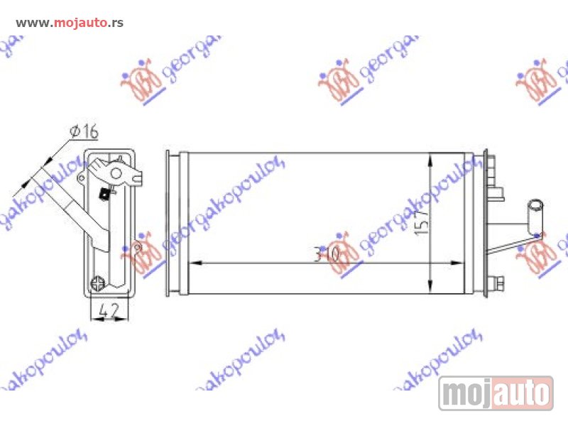 Glavna slika -  GREJAC KABINE (310x157) 89- (TIP VALEO) (BEZ PREKIDACA) Iveco daily 90-00 -dostupno - MojAuto