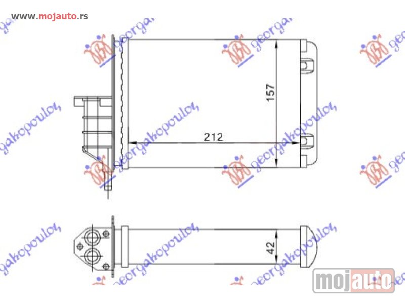 Glavna slika -  GREJAC KABINE (215x158) Fiat seicento 98-01 -dostupno - MojAuto