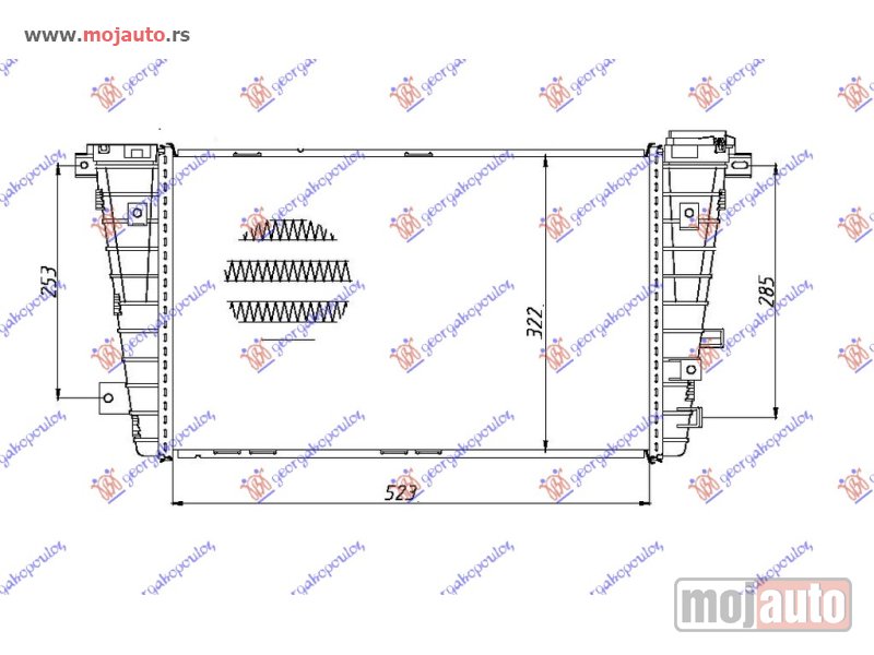 Glavna slika -  HLADNJAK INTERKULERA 1.3-1.9 CDTi (52x32x27) Opel astra h 04-10 -dostupno - MojAuto