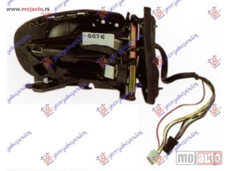 Glavna slika -  RETROVIZOR (BEZ POKLOPCA) ELEKTRICNI SA GREJACEM (MEMORIJA) (ASFERICNO STAKLO) Desno Mercedes c class (w203) sdn/s.w. 00-03 -dostupno - MojAuto
