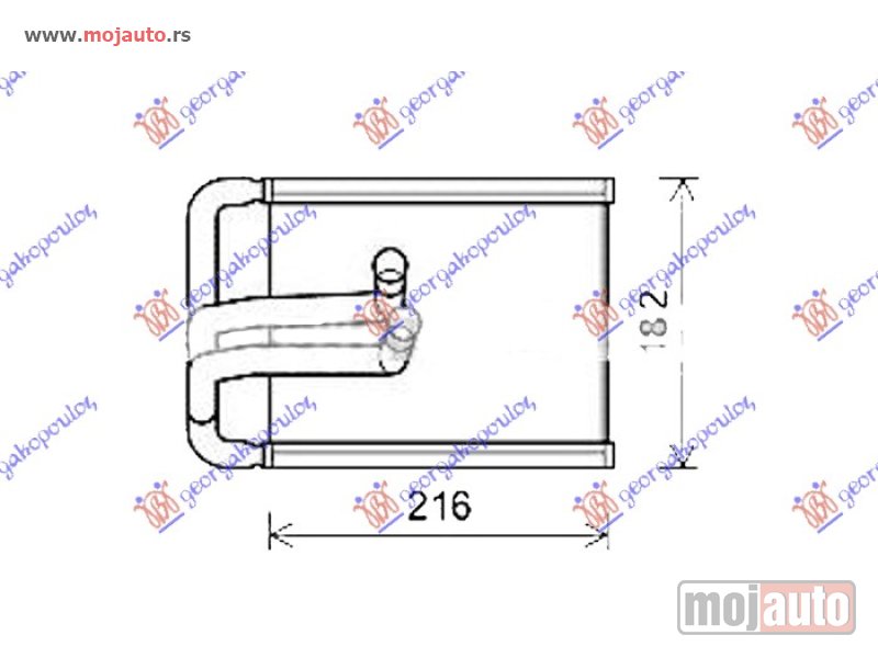 Glavna slika -  GREJAC KABINE (215x145x26) (TIP HELLA) Kia sportage 04-08 -dostupno - MojAuto