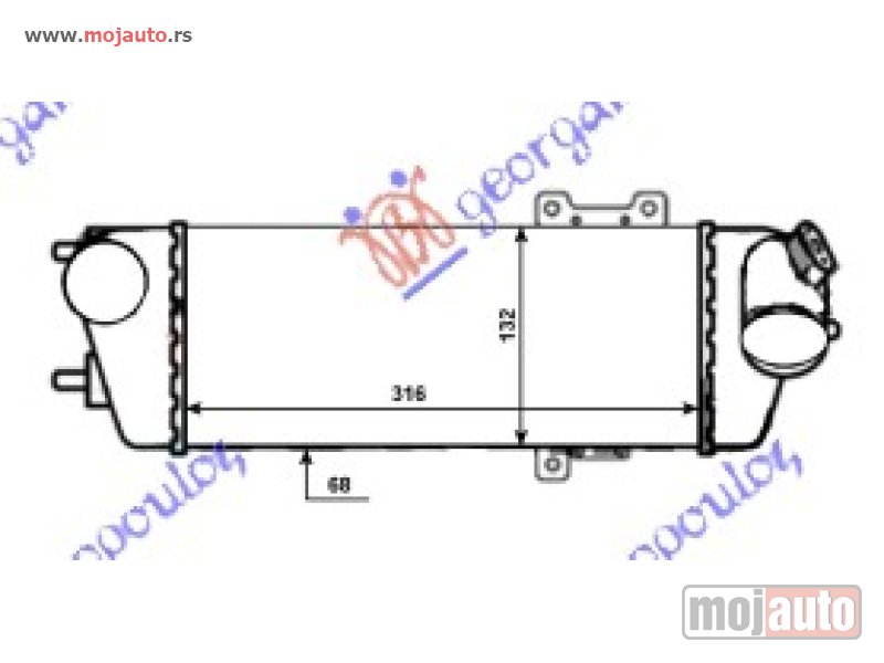 Glavna slika -  HLADNJAK INTERKULERA 1.6-2.0 CRDi DIZEL Kia ceed 3d 07-10 -dostupno - MojAuto