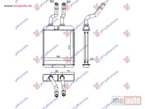 NOVI: delovi  GREJAC KABINE (210x180x26) Alfa romeo 156 97-03 -dostupno