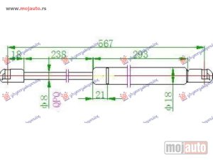 Glavna slika - AMORTIZER GEPEK VRATA (570L-460N) Ford focus c-max 07-10 -dostupno - MojAuto