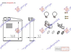 Glavna slika - GREJAC KABINE (167x168) (KOMPLET) Renault modus 08-13 -dostupno - MojAuto