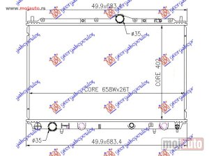 NOVI: delovi  HLADNJAK MOTORA 1.9 TD (40.2x65.5x32) Volvo s40 95-00 -dostupno