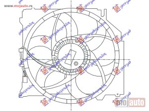 NOVI: delovi  VENTILATOR KOMPLET (2.0/2.5/3.0 BENZIN - 2.0 DIZEL) (+AC) Bmw x3 (e83) 07-11 -dostupno