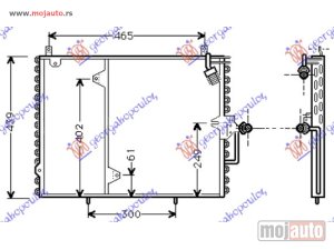 NOVI: delovi  HLADNJAK KLIME 2.0/2.2i/16V (540x398) Mercedes e class (w124) 93-95 -dostupno
