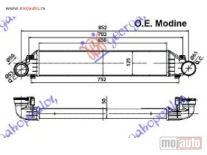 NOVI: delovi  HLADNJAK INTERKULERA BENZIN-DIZEL (65x132x55) Mercedes clc (w203) coupe 01-08 -dostupno