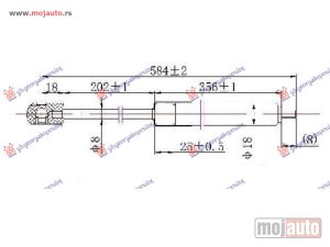 NOVI: delovi  AMORTIZER HAUBE (560L-310N) Mercedes clc (w203) coupe 01-08 -dostupno