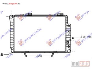 NOVI: delovi  HLADNJAK MOTORA 2.0/2.3 BENZIN &SLK KOMPRESSOR (MAN/AUTO) (+AC) (61x42) Mercedes e class (w210) 96-99 -dostupno