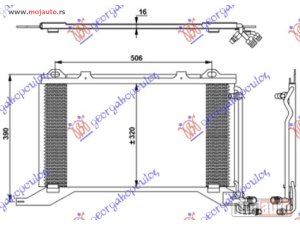 NOVI: delovi  HLADNJAK KLIME 2.0 KOMPRESSOR - 2.0/2.2 CDI (570x320) Mercedes e class (w210) 96-99 -dostupno