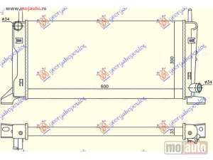 Glavna slika -  HLADNJAK MOTORA 1.4/1.6 XR3 (60.3x29.8) Ford escort iv 88-90 -dostupno - MojAuto