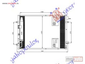 NOVI: delovi  HLADNJAK KLIME 2.4/3.5i 16V 2.5CRDi (590x410) Kia sorento 02-09 -dostupno