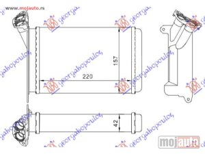 NOVI: delovi  GREJAC KABINE (220x157) 1987- (M40) Bmw series 3 (m40) 88-90 -dostupno