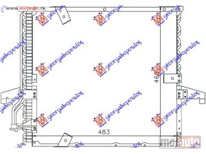 NOVI: delovi  HLADNAK KLIME BENZIN - 2.5TD (+/-AC) (470x432x25) (MAHLE BEHR) Bmw series 3 (e36) compact 94-98 -nedostupno