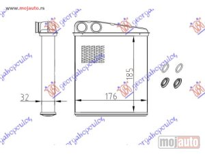 NOVI: delovi  GREJAC KABINE (185x176) (TIP VALEO) Vw jetta 05-10 -dostupno