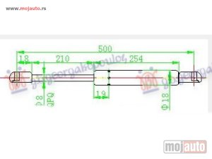 NOVI: delovi  AMORTIZER GEPEK VRATA (500L-350N) Vw golf iii 92-98 -dostupno